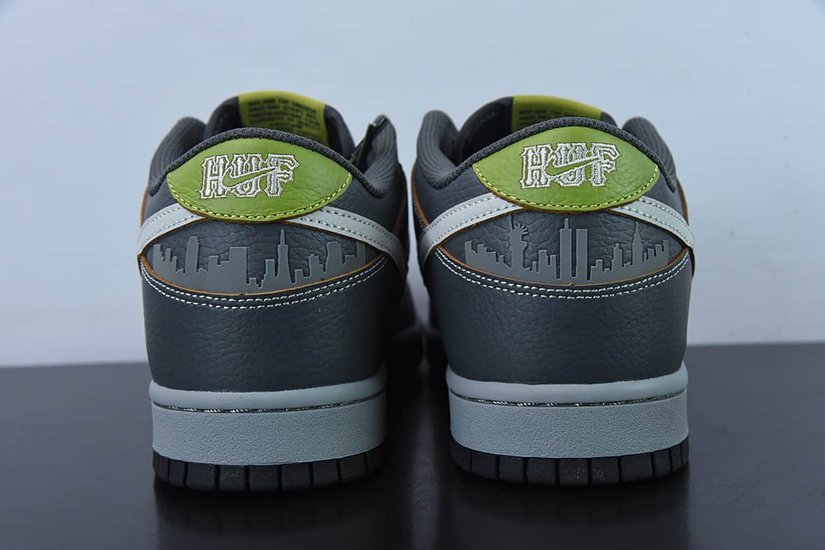 耐克Nike HUF x Nk SB Dunk Low NYC 联名款灰绿SB低帮运动休闲板鞋纯原版本 货号：FD8775-002