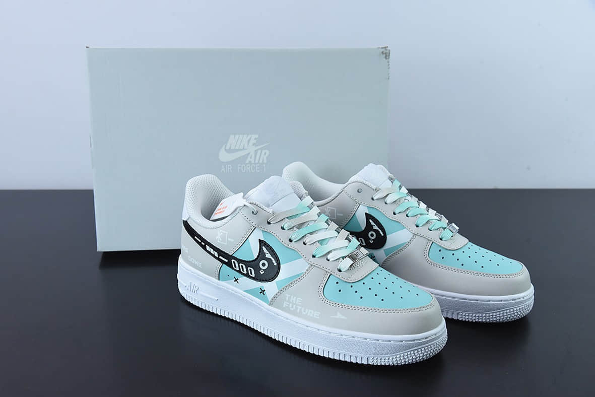 耐克Nike Air Force 1 Low ’07 未来科技灰蓝空军一号低帮休闲板鞋纯原版本 货号：CW2288-111