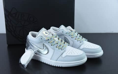 乔丹Air Jordan 1 Low Gcel AJ1 乔1白银低帮运动文化篮球鞋纯原版本 货号：DX6070-101