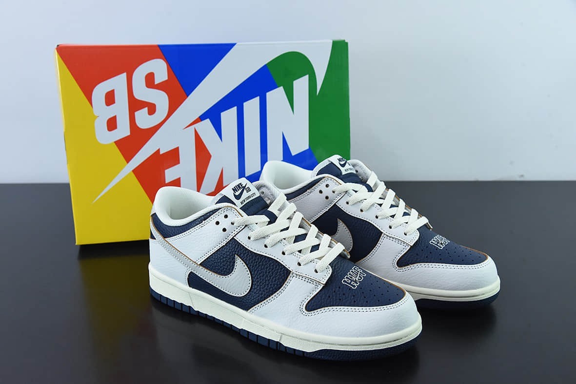 耐克Nike HUF x Nk SB Dunk Low NYC 旧金山联名款白蓝SB低帮运动休闲板鞋纯原版本 货号：FD8775-100