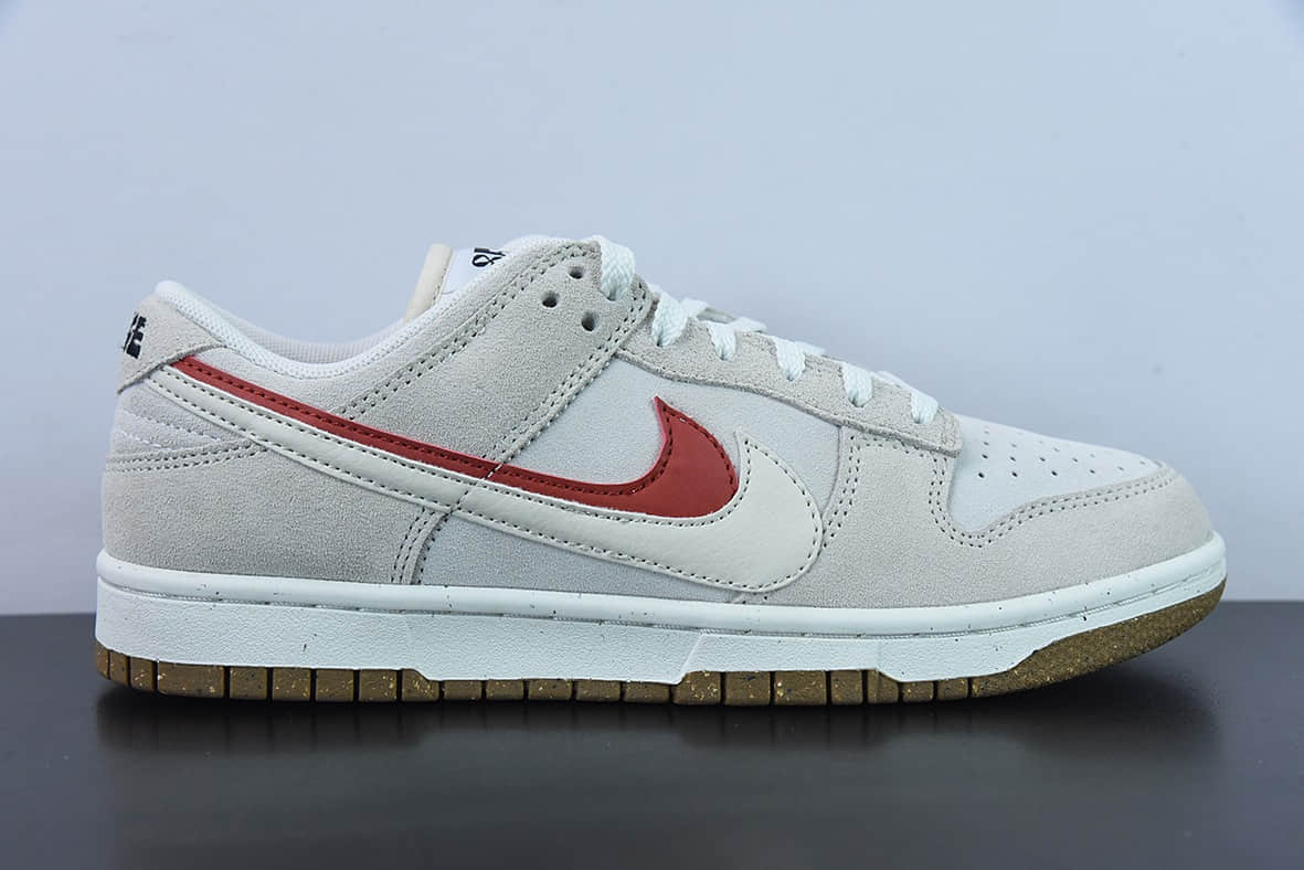 耐克Nike SB Dunk Low 85 灰红双勾 SB低帮运动休闲板鞋纯原版本 货号：DO9457-100