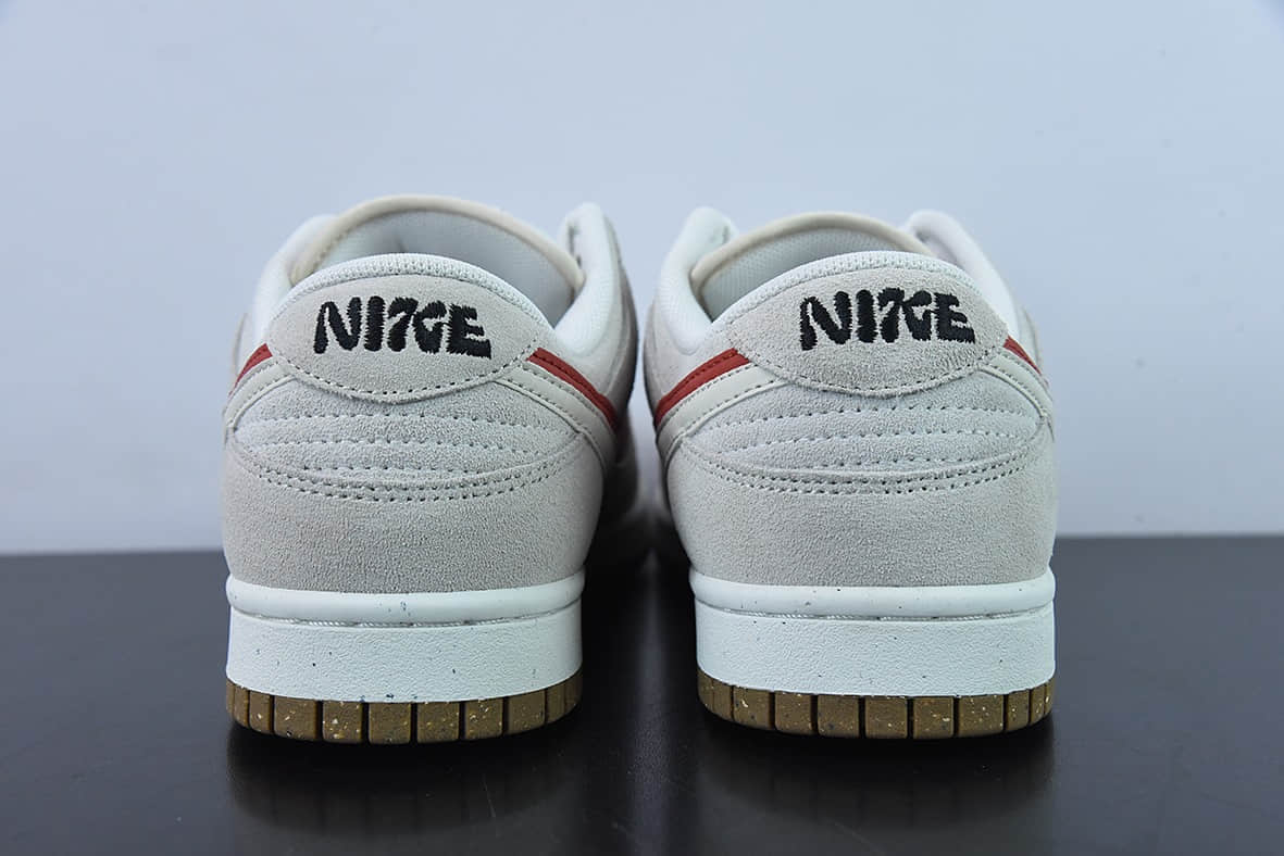 耐克Nike SB Dunk Low 85 灰红双勾 SB低帮运动休闲板鞋纯原版本 货号：DO9457-100