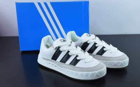 阿迪达斯Adidas Originals Adimatic LowWhiteBlackGrey马蒂奇系列白黑浅灰低帮复古鲨鱼面包鞋纯原版本 货号：DB2911