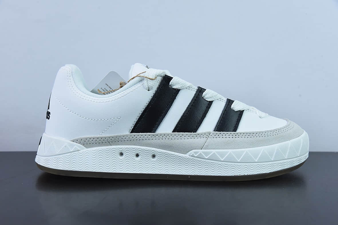 阿迪达斯Adidas Originals Adimatic LowWhiteBlackGrey马蒂奇系列白黑浅灰低帮复古鲨鱼面包鞋纯原版本 货号：DB2911