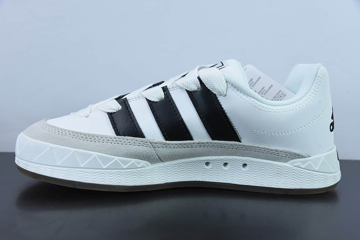 阿迪达斯Adidas Originals Adimatic LowWhiteBlackGrey马蒂奇系列白黑浅灰低帮复古鲨鱼面包鞋纯原版本 货号：DB2911