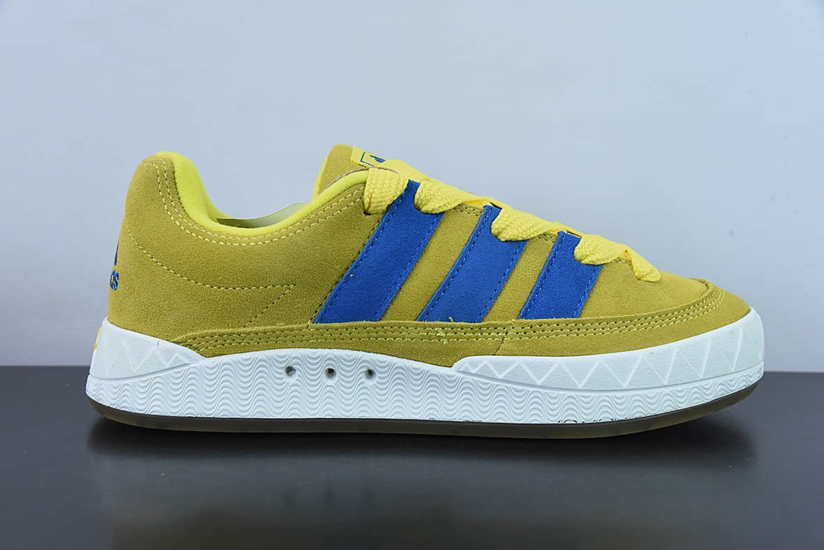 阿迪达斯Adidas Originals Adimatic LowBright Yellow马蒂奇系列黄蓝低帮鲨鱼面包鞋纯原版本 货号：GY2090