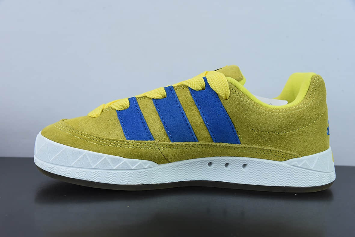 阿迪达斯Adidas Originals Adimatic LowBright Yellow马蒂奇系列黄蓝低帮鲨鱼面包鞋纯原版本 货号：GY2090