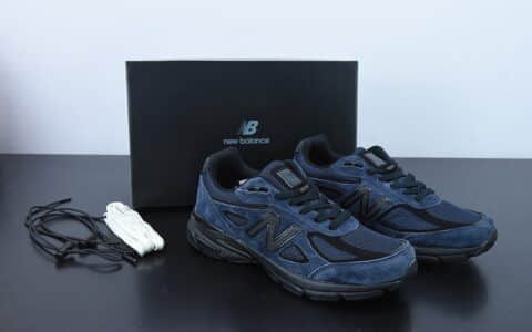 新百伦New Balance JJJJound x New Balance v4 Navy 海军蓝复古休闲跑步鞋纯原版本 货号： M990JJ4