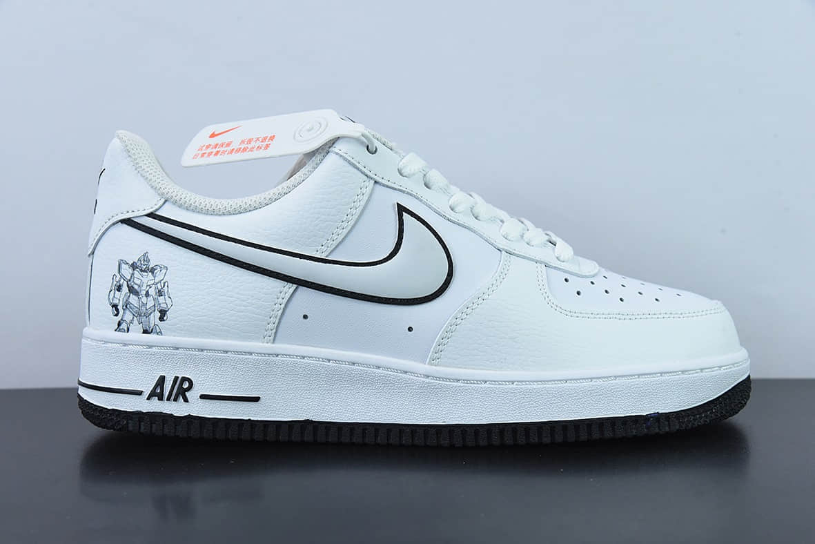 耐克Nike Air Force 1 Low 白黑高达空军一号低帮百搭休闲运动板鞋纯原版本 货号：KK1256-657