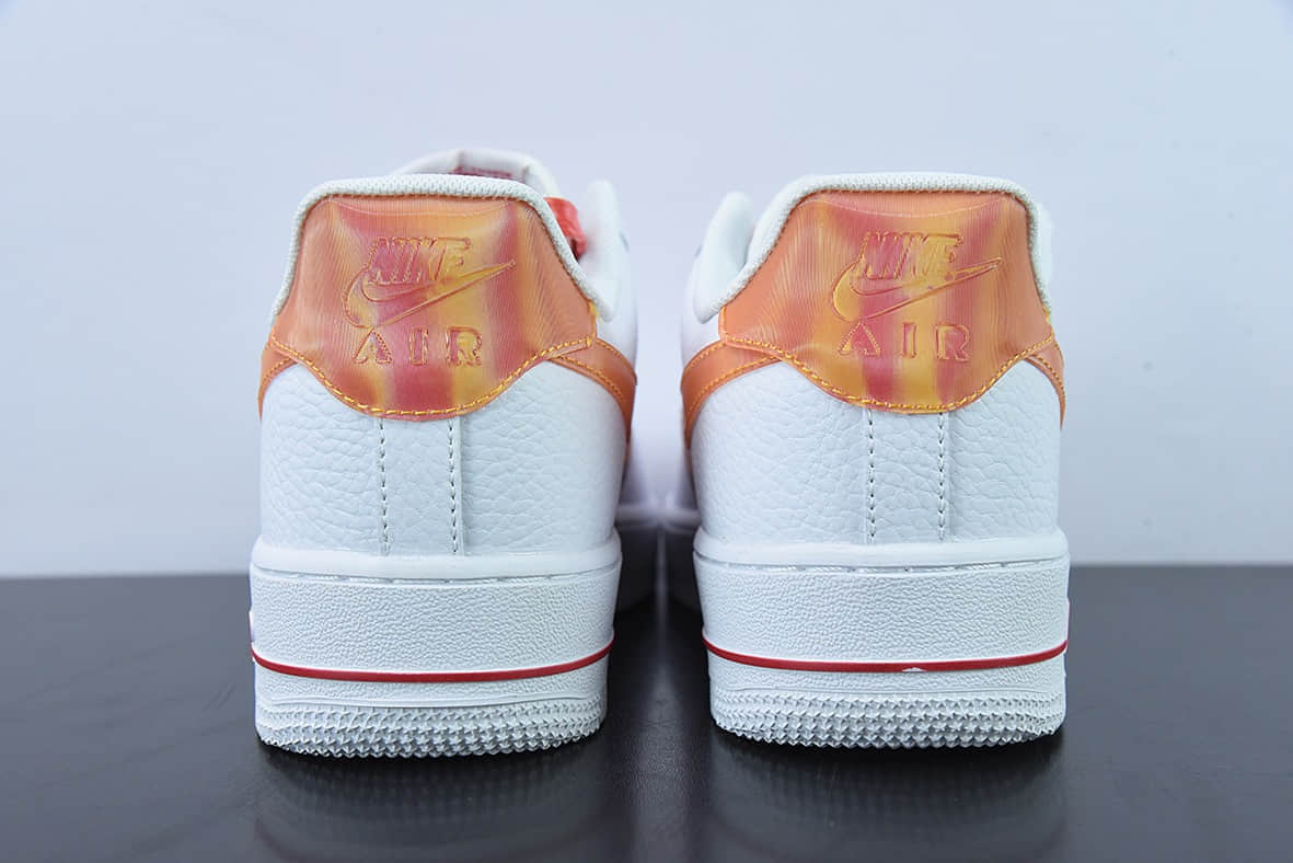 耐克Nike Air Force 1’07 LowJumbo Swoosh Orange白橙渐变大钩空军一号低帮休闲板鞋纯原版本 货号：DV3505-100