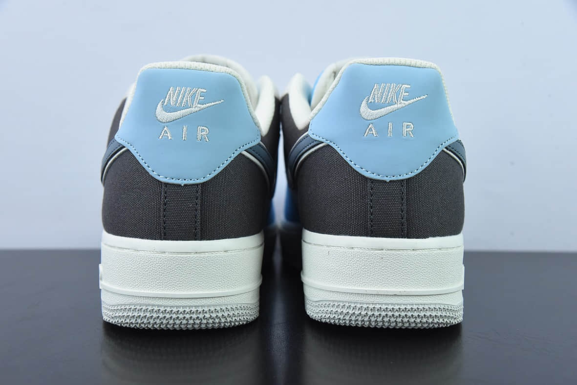 耐克Nike Air Force 1 '07 浅蓝布面空军一号低帮休闲板鞋纯原版本 货号：DG2296-024