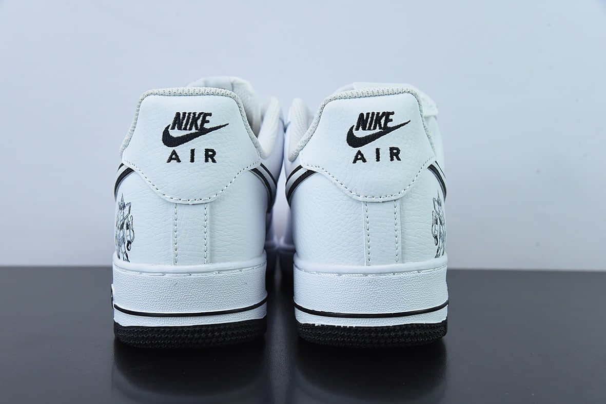 耐克Nike Air Force 1 Low 白黑高达空军一号低帮百搭休闲运动板鞋纯原版本 货号：KK1256-657