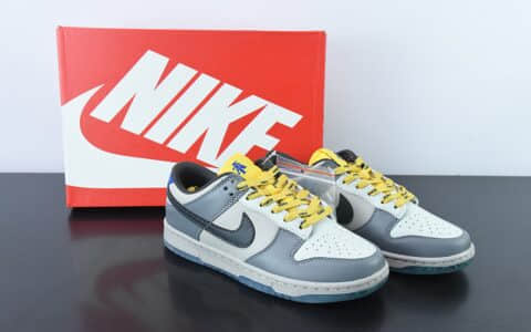 耐克Nike North Carolina A&T x Nike SB Dunk LowAyantee大学联名配色深灰蓝黄低帮休闲板鞋纯原版本 货号：DR6187-001