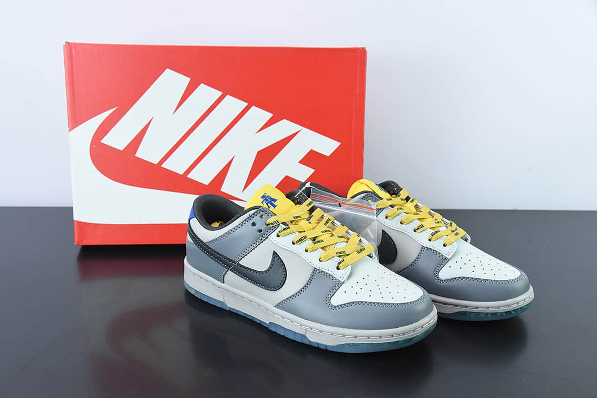 耐克Nike North Carolina A&T x Nike SB Dunk LowAyantee大学联名配色深灰蓝黄低帮休闲板鞋纯原版本 货号：DR6187-001