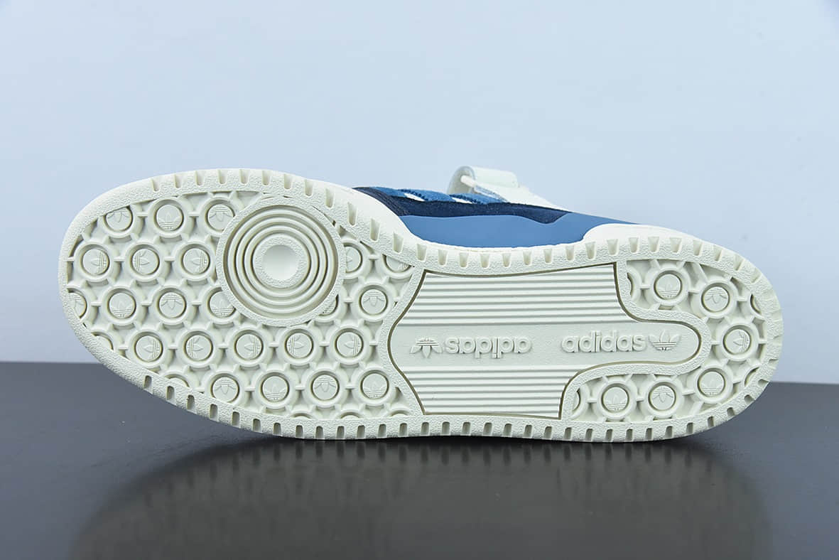阿迪达斯Adidas Originals Forum 84 Low 罗马系列海军蓝牛仔蓝米白魔术贴低帮复古系带百搭休闲运动板鞋纯原版本 货号：GX2162