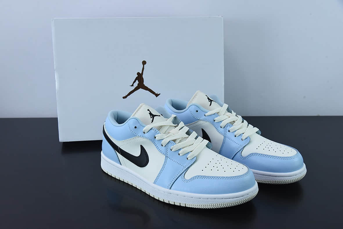 乔丹Air Jordan 1 Low AJ1 乔1天蓝色运动文化篮球鞋纯原版本 货号：554723-401