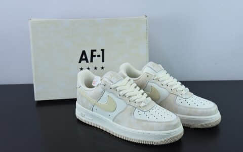 耐克Nike Air Force 1 Low ’07 岩石杏色空军一号低帮休闲板鞋纯原版本 货号：KP6936-669