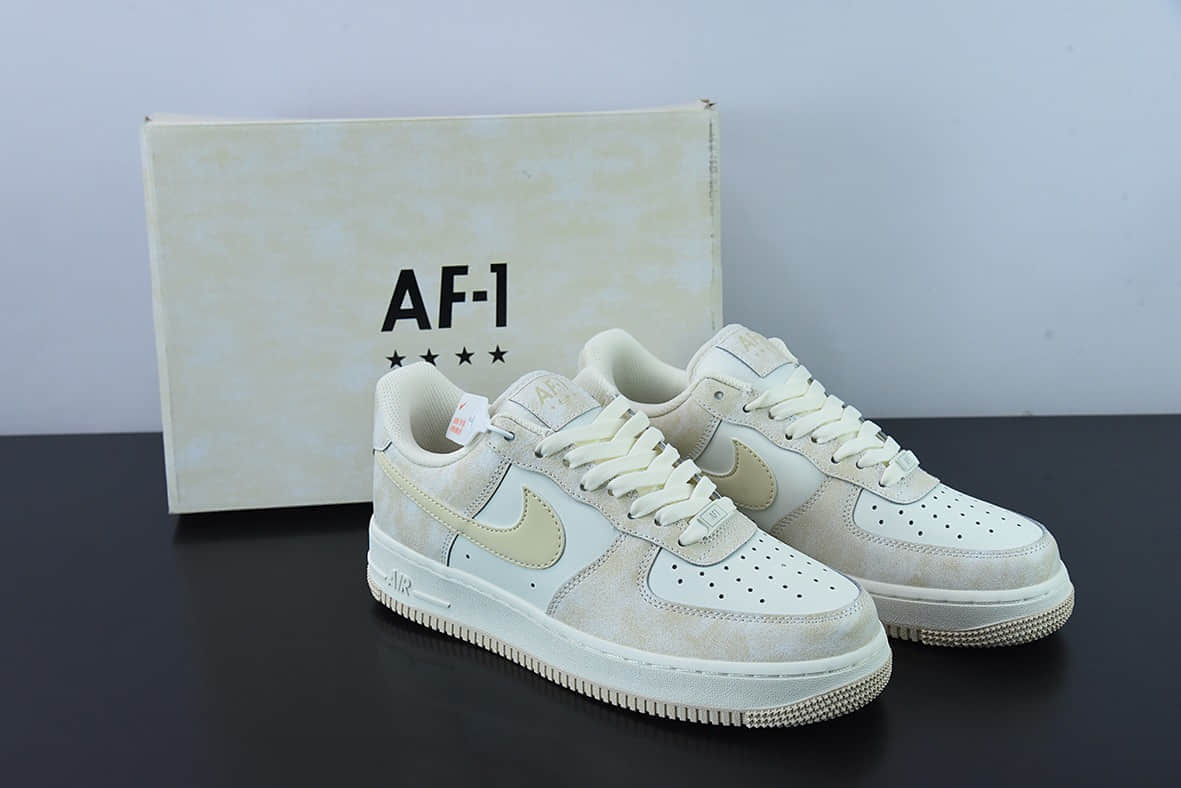 耐克Nike Air Force 1 Low ’07 岩石杏色空军一号低帮休闲板鞋纯原版本 货号：KP6936-669