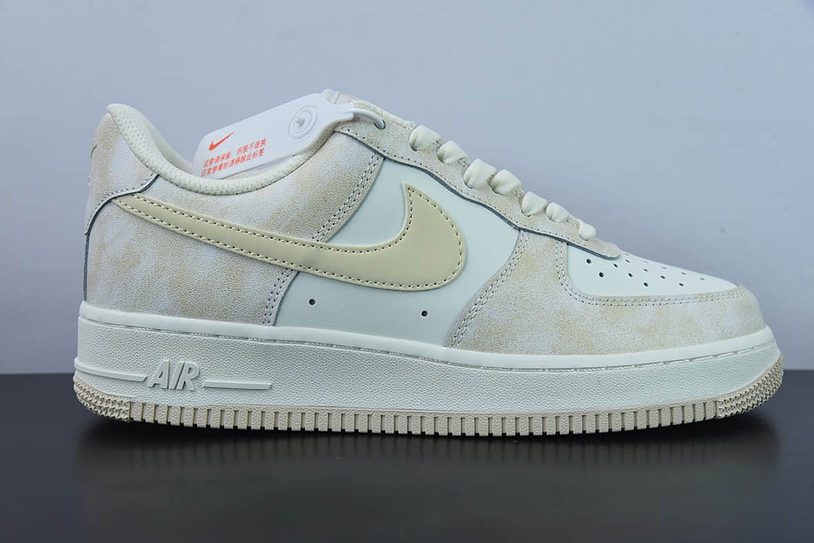 耐克Nike Air Force 1 Low ’07 岩石杏色空军一号低帮休闲板鞋纯原版本 货号：KP6936-669