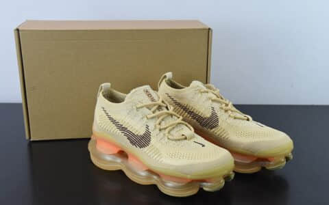 耐克Nike Air Max Scorpion FlyknitPhantomBlackLight Cream天蝎座系列2022款桔色超级大气垫系列前卫增高低帮休闲运动慢跑鞋纯原版本 货号：DJ4702-200