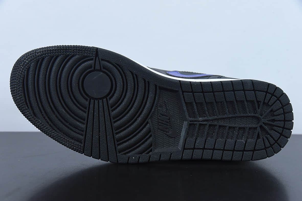 乔丹Air Jordan 1 Low Dark Concord AJ1 乔1黑蓝色低帮板鞋纯原版本 货号：553558-075