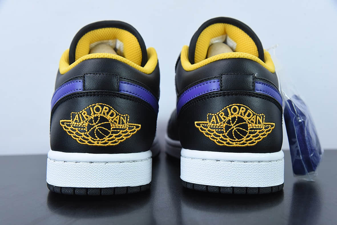 乔丹Air Jordan 1 Low Dark Concord AJ1 乔1黑蓝色低帮板鞋纯原版本 货号：553558-075