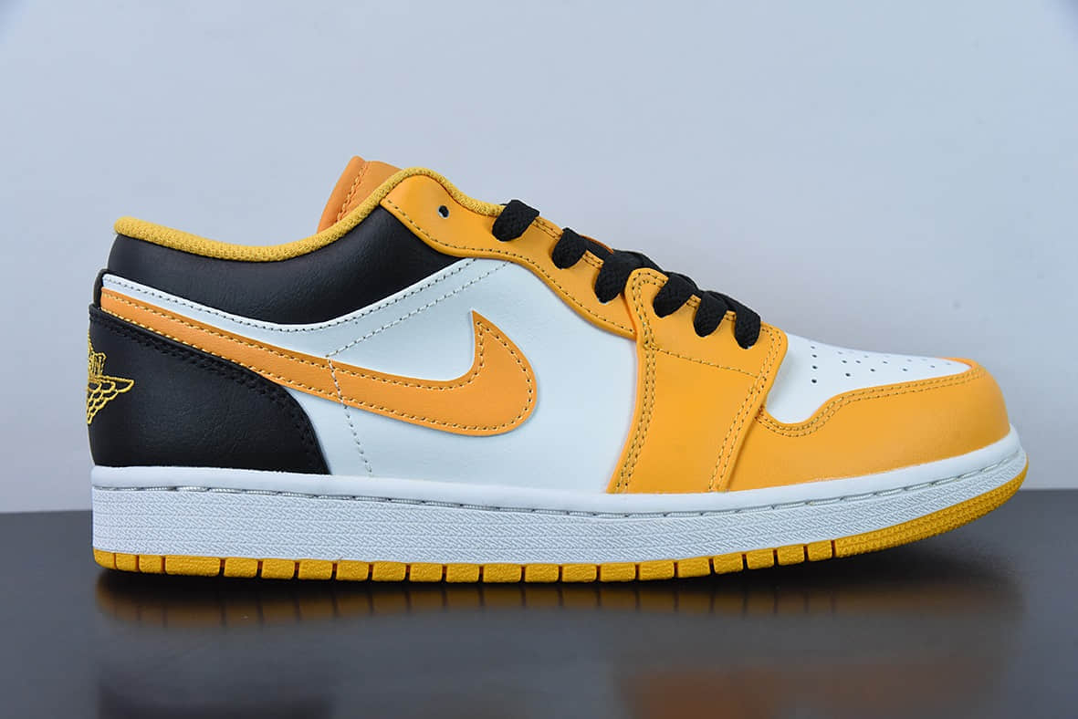 乔丹Air Jordan 1 Low TaxiAJ1黑白黄出租车低帮休闲板鞋纯原版本 货号：553558-701