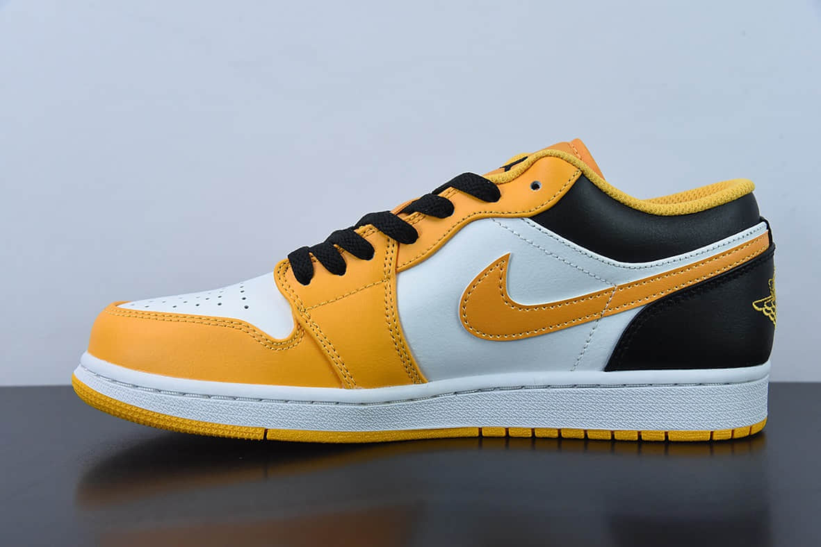 乔丹Air Jordan 1 Low TaxiAJ1黑白黄出租车低帮休闲板鞋纯原版本 货号：553558-701