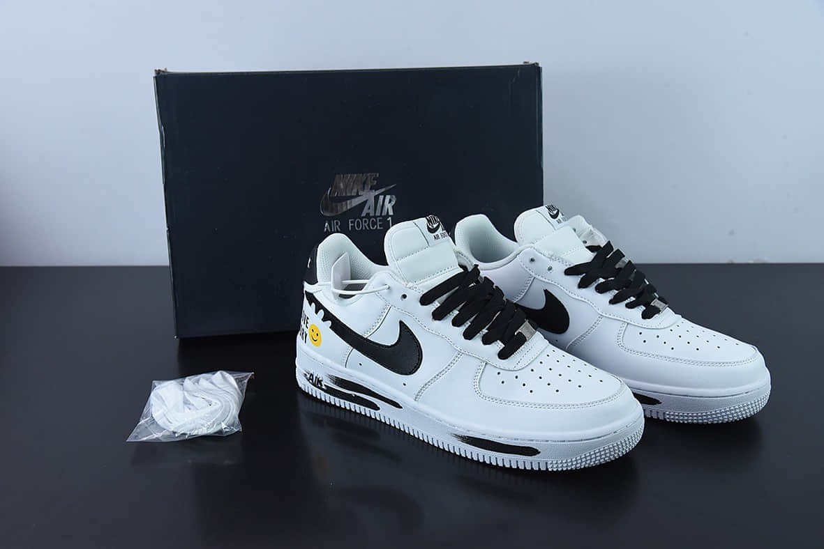 耐克Nike Air Force 1 '07 Low 白黑黄笑脸空军一号低帮休闲板鞋纯原版本 货号：DO5220-176