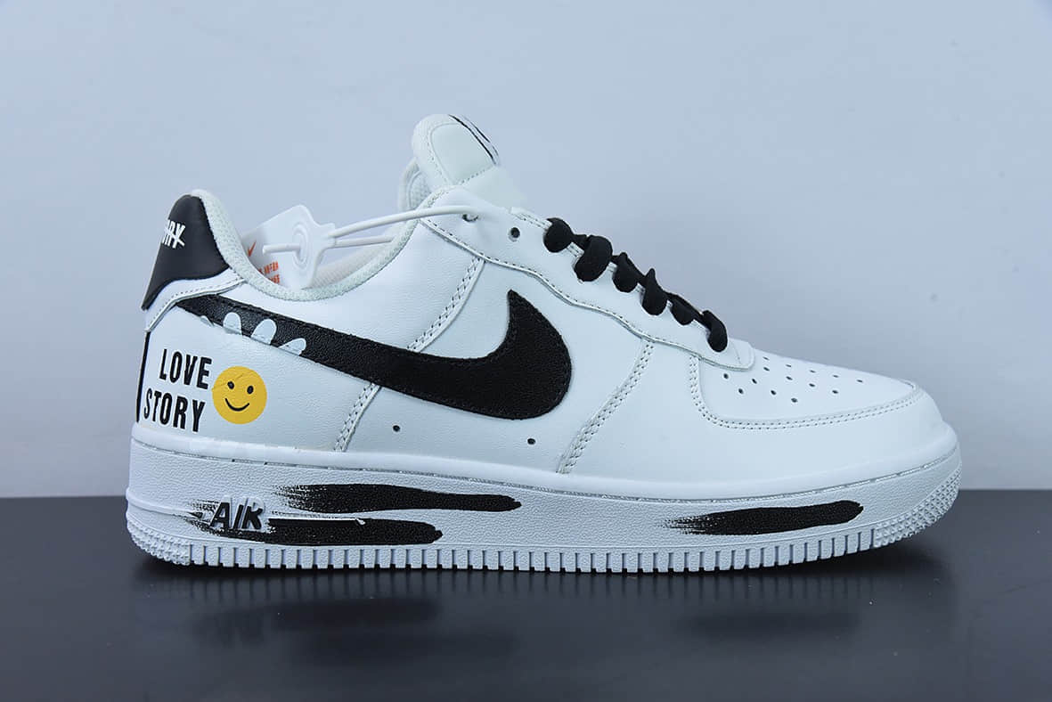 耐克Nike Air Force 1 '07 Low 白黑黄笑脸空军一号低帮休闲板鞋纯原版本 货号：DO5220-176