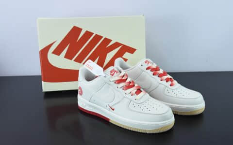 耐克Nike Air Force 1 Low '07 “米白红”亚特兰大城市限定低帮空军一号休闲板鞋纯原版本 货号：YT0288-639