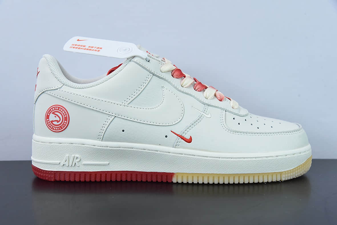 耐克Nike Air Force 1 Low '07 “米白红”亚特兰大城市限定低帮空军一号休闲板鞋纯原版本 货号：YT0288-639