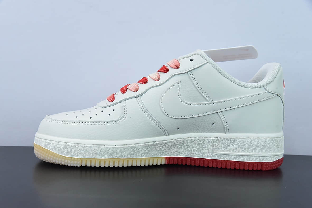 耐克Nike Air Force 1 Low '07 “米白红”亚特兰大城市限定低帮空军一号休闲板鞋纯原版本 货号：YT0288-639