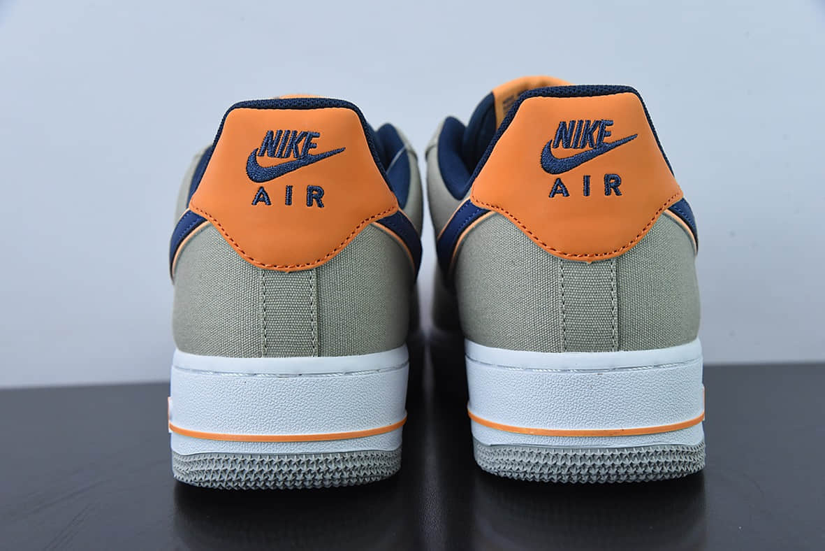 耐克NIke Air Force 1 '07 灰白蓝双勾布面空军一号低帮休闲板鞋纯原版本 货号：DG2296-021