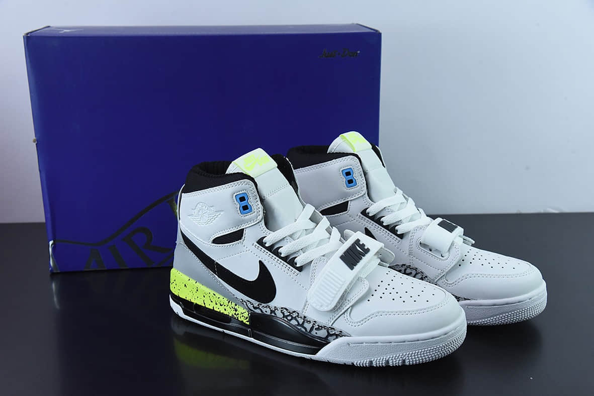 乔丹Air Jordan Legacy AJ312三合一白黑荧光绿高帮篮球鞋纯原版本 货号：AQ4160-107