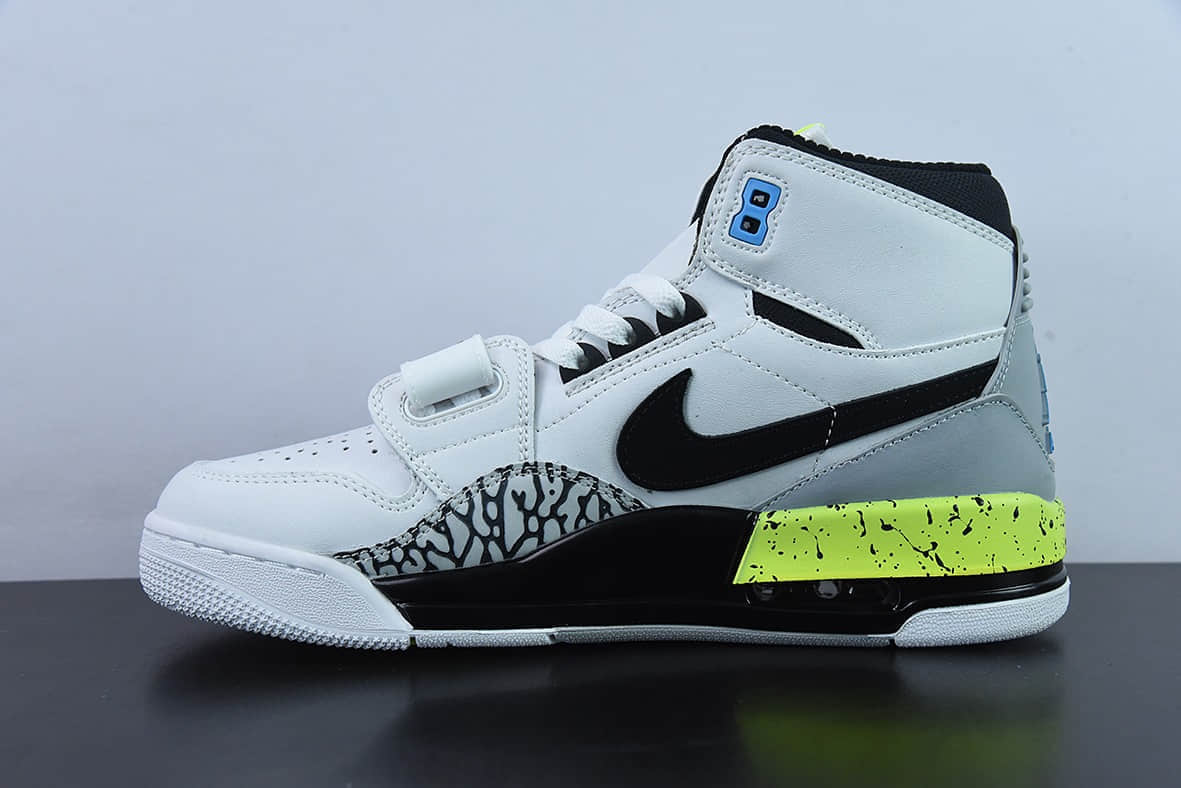 乔丹Air Jordan Legacy AJ312三合一白黑荧光绿高帮篮球鞋纯原版本 货号：AQ4160-107