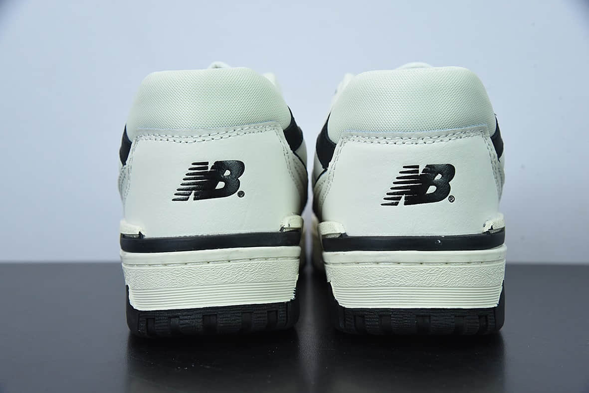 新百伦New Balance BB550系列皮革米白黑灰经典复古低帮休闲运动篮球板鞋纯原版本 货号：BB550LWT