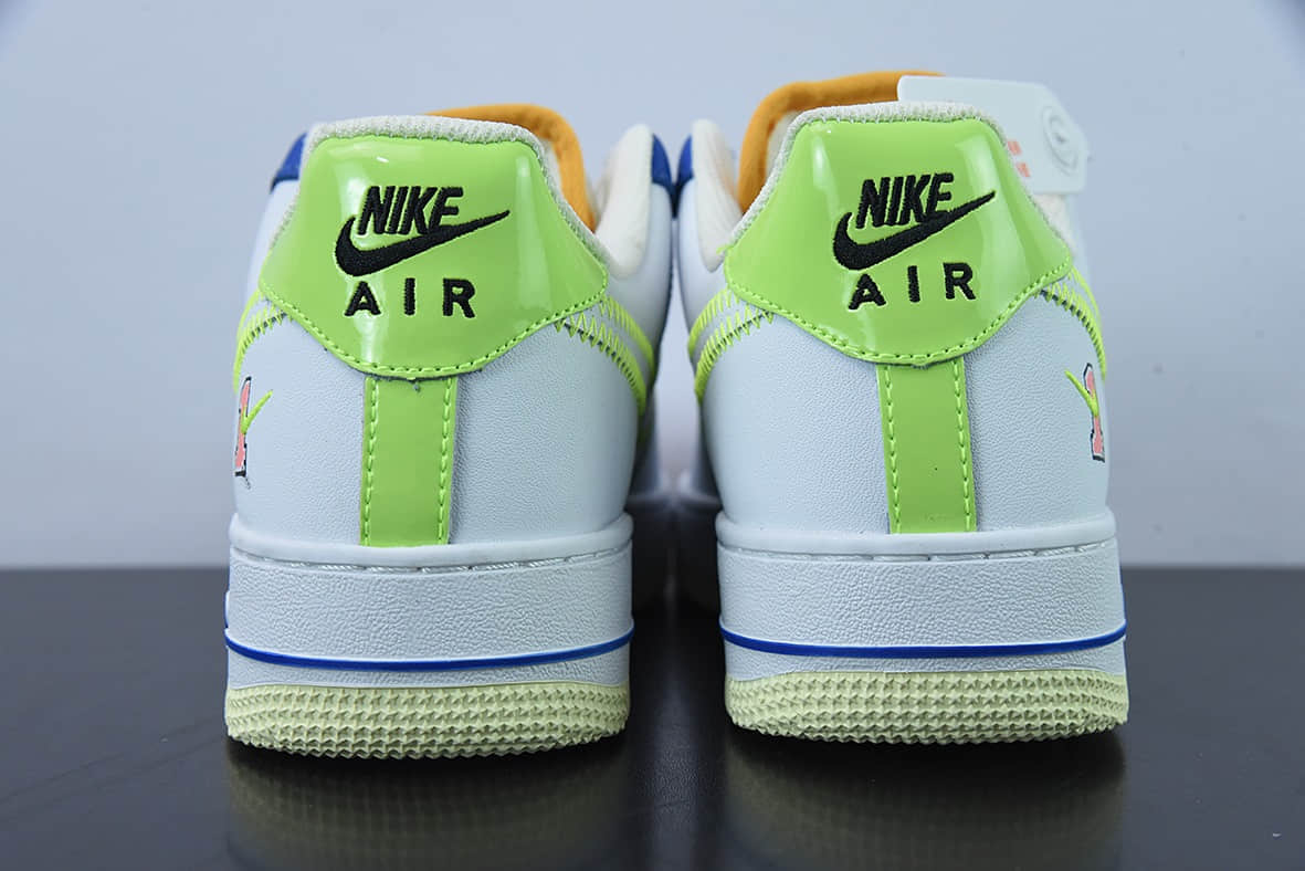 耐克Nike Air Force 1 Low GS Player One 白蓝绿空军一号低帮休闲板鞋纯原版本 货号：FB1393-111