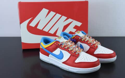 耐克Nike LeBron James x Nk Dunk Low Fruity Pebbles 水果麦片詹姆斯联名SB低帮运动休闲板鞋纯原版本 货号：DH8009-600