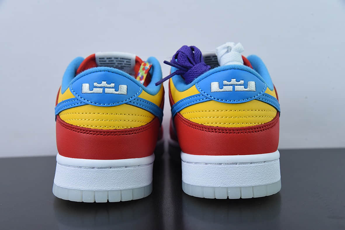 耐克Nike LeBron James x Nk Dunk Low Fruity Pebbles 水果麦片詹姆斯联名SB低帮运动休闲板鞋纯原版本 货号：DH8009-600