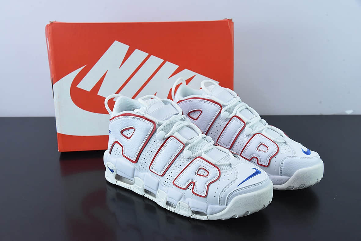 耐克Nike Air More Uptempo “USA Hoops” 白红蓝大Air 皮蓬经典高街百搭篮球鞋纯原版本 货号：DX2662-100