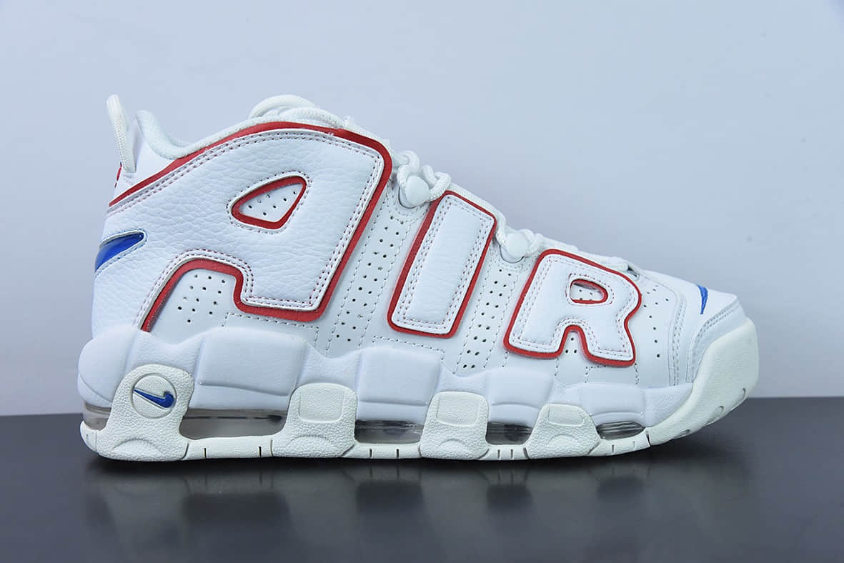 耐克Nike Air More Uptempo “USA Hoops” 白红蓝大Air 皮蓬经典高街百搭篮球鞋纯原版本 货号：DX2662-100