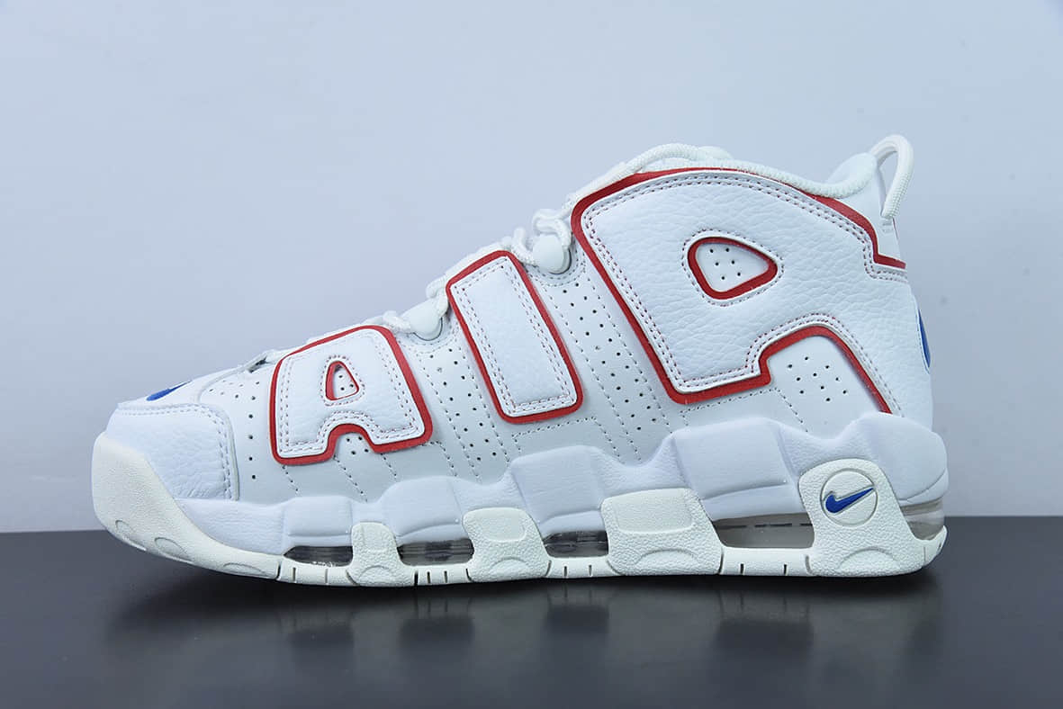 耐克Nike Air More Uptempo “USA Hoops” 白红蓝大Air 皮蓬经典高街百搭篮球鞋纯原版本 货号：DX2662-100