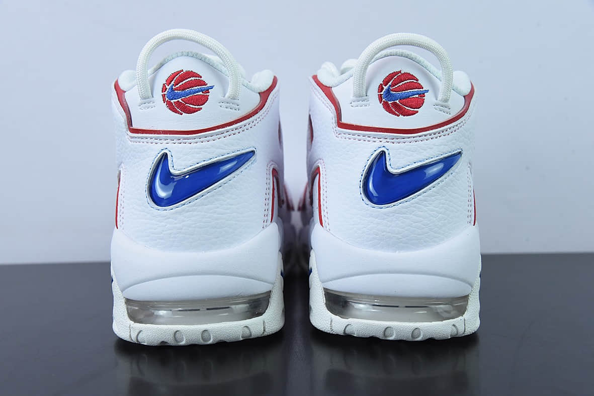 耐克Nike Air More Uptempo “USA Hoops” 白红蓝大Air 皮蓬经典高街百搭篮球鞋纯原版本 货号：DX2662-100