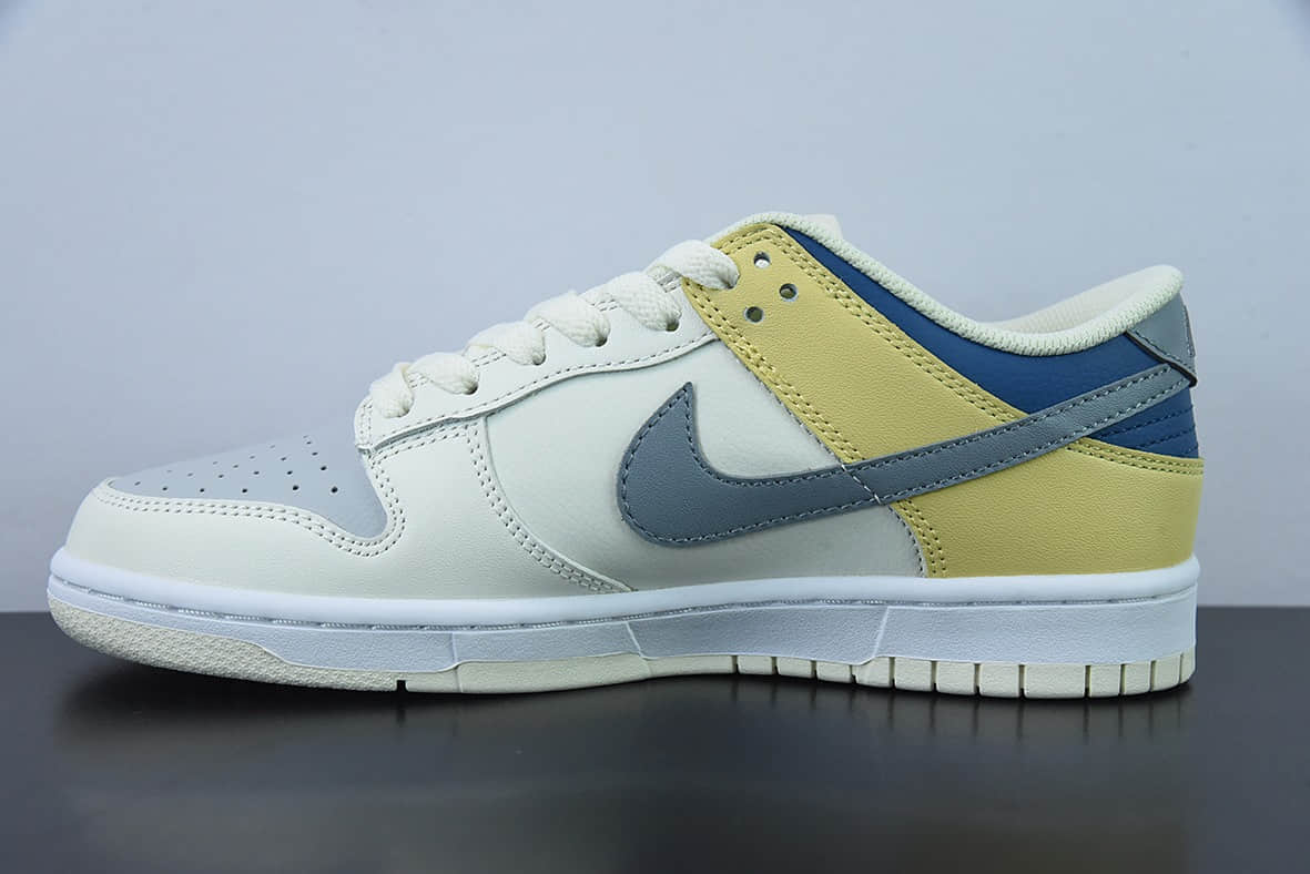 耐克Nike Dunk SB Low 黄蓝灰电玩像素By You定制配色低帮滑板鞋纯原版本 货号：DD1236-563