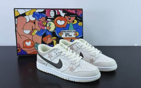 耐克Nike Dunk Low “Coconut Mik”520米白五角星定制配色低帮休闲滑板鞋纯原版本 货号：DD8052-116