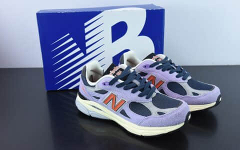 新百伦New Balance NB990系列浅紫高端美产复古休闲跑步鞋纯原版本 货号：M990TD3
