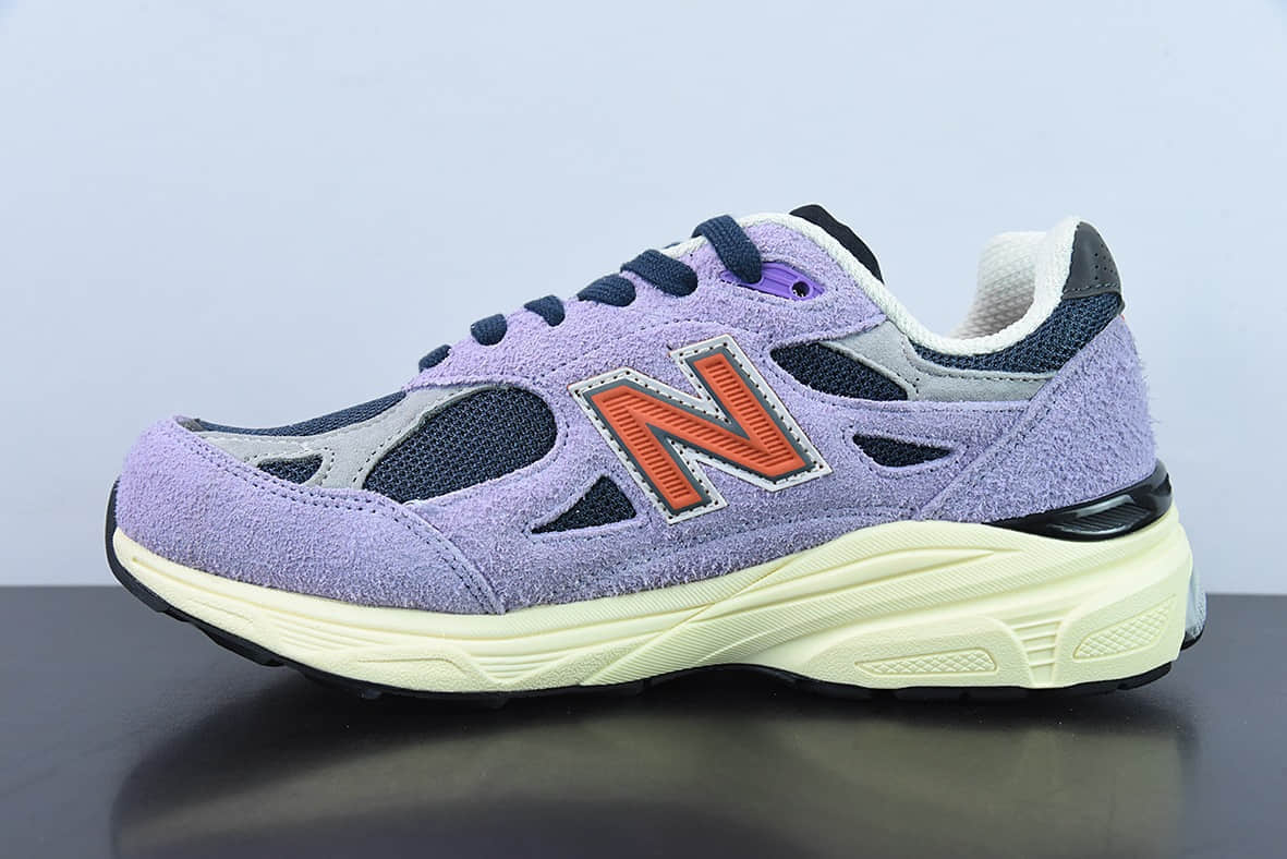 新百伦New Balance NB990系列浅紫高端美产复古休闲跑步鞋纯原版本 货号：M990TD3