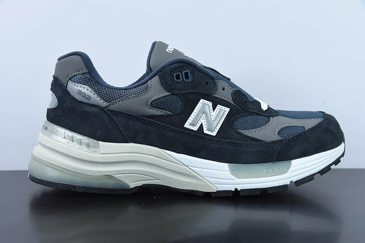 新百伦New Balance NB992总统海军蓝复古慢跑鞋纯原版本 货号：M992GG