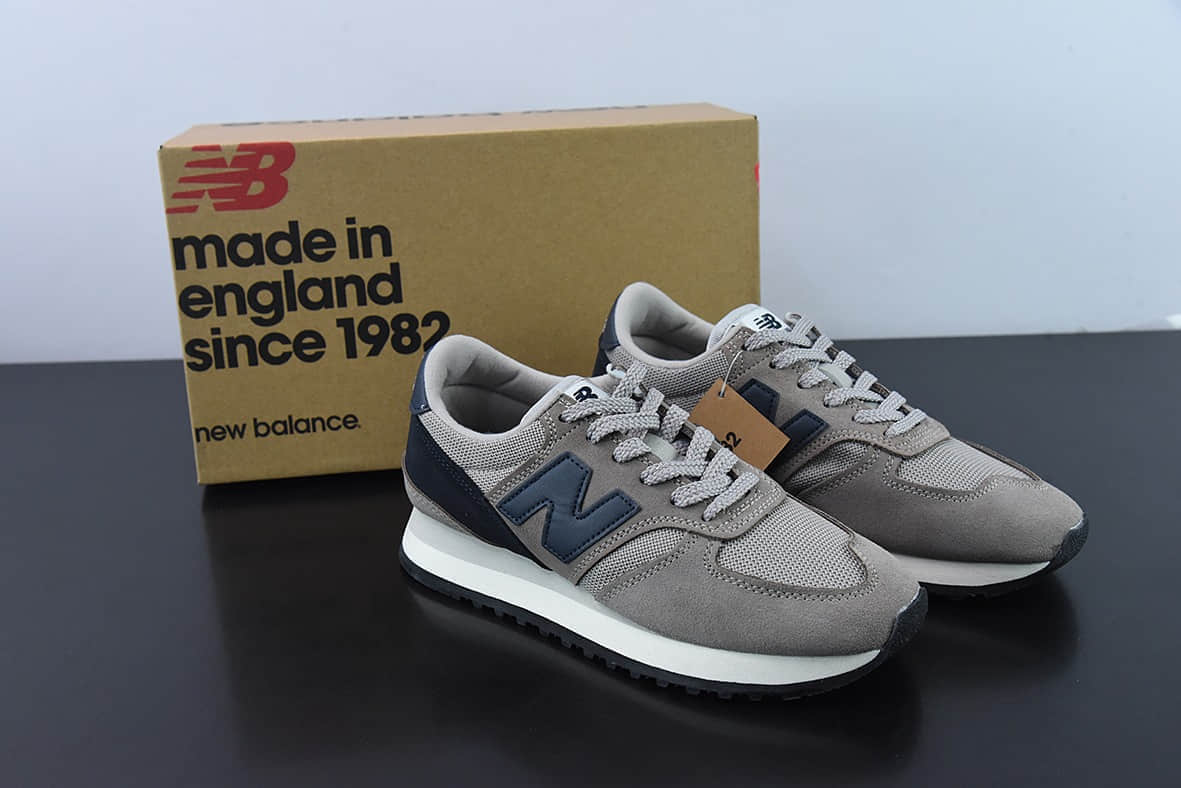 新百伦New Balance MADE UK 730系列深灰海军蓝低帮复古休闲运动慢跑鞋纯原版本 货号： M730GGN